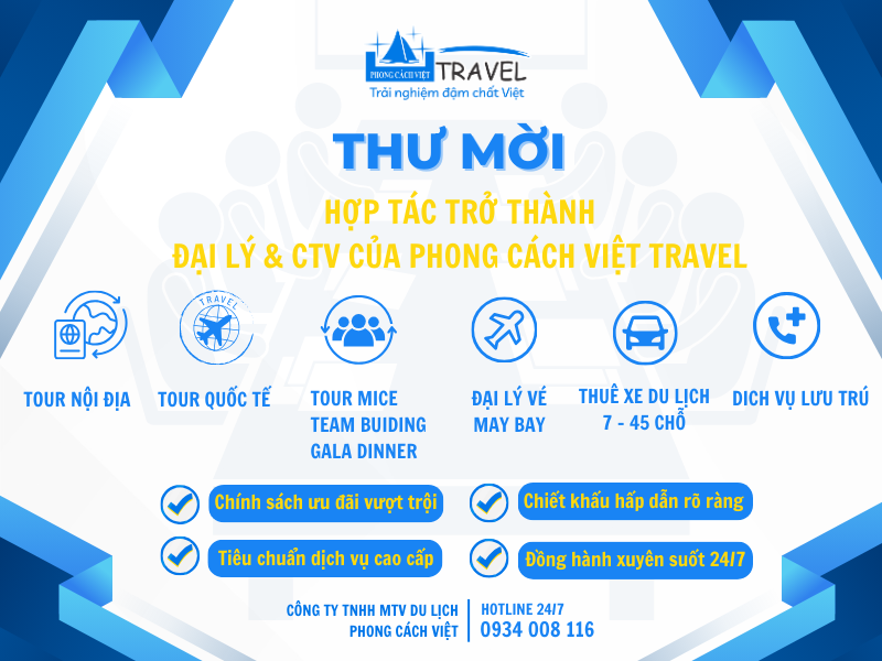 THƯ MỜI LÀM ĐẠI LÝ DU LỊCH VÀ CỘNG TÁC VIÊN CỦA CÔNG TY DU LỊCH PHONG CÁCH VIỆT 